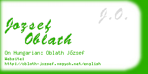 jozsef oblath business card